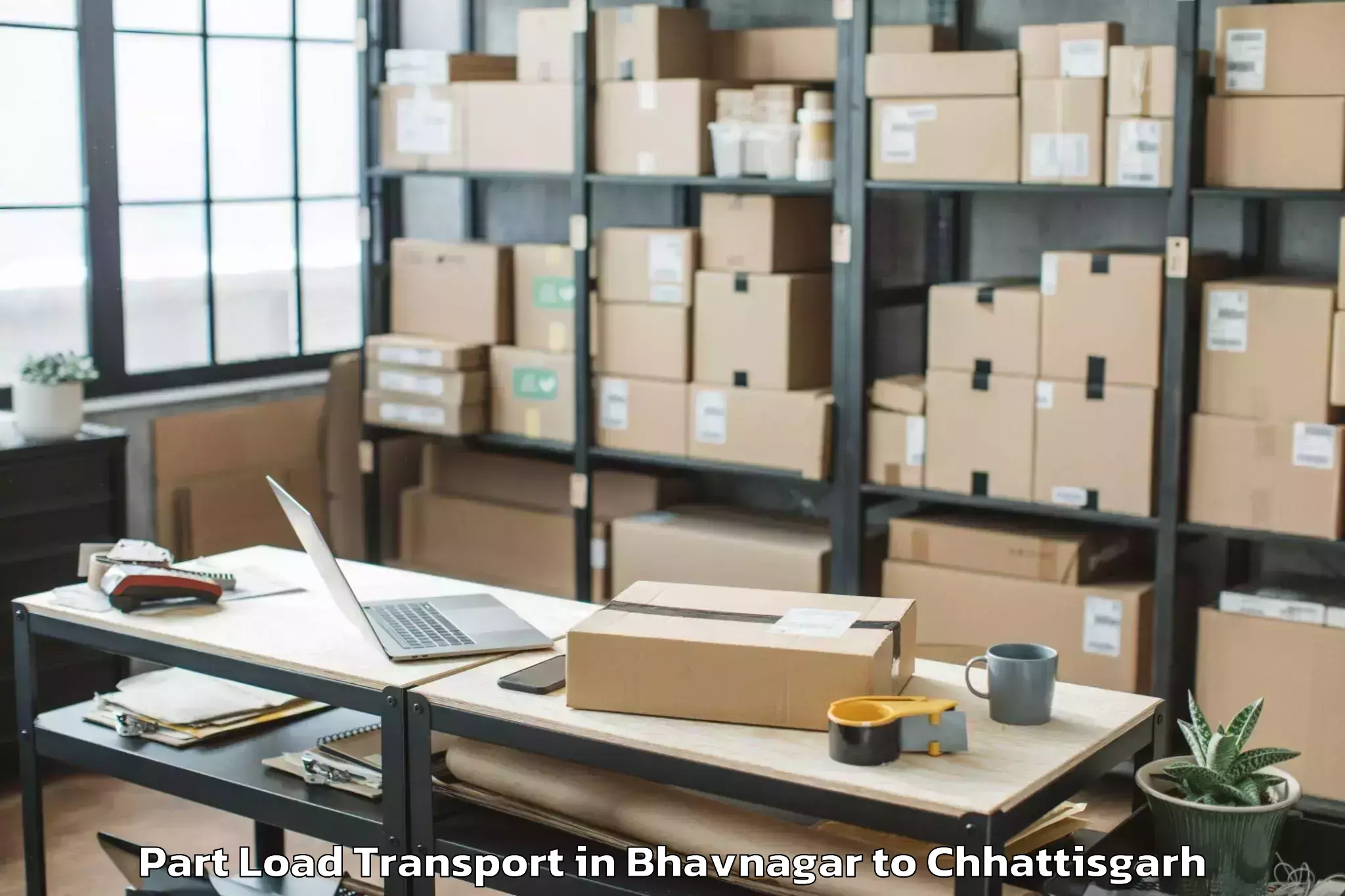 Reliable Bhavnagar to Udaipur Dharamjaigarh Part Load Transport